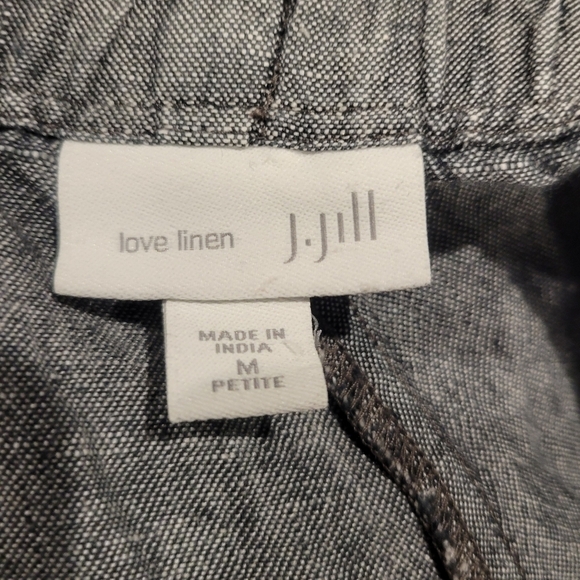 J jill love linen size mp gray linen pull on pants - Picture 5 of 7